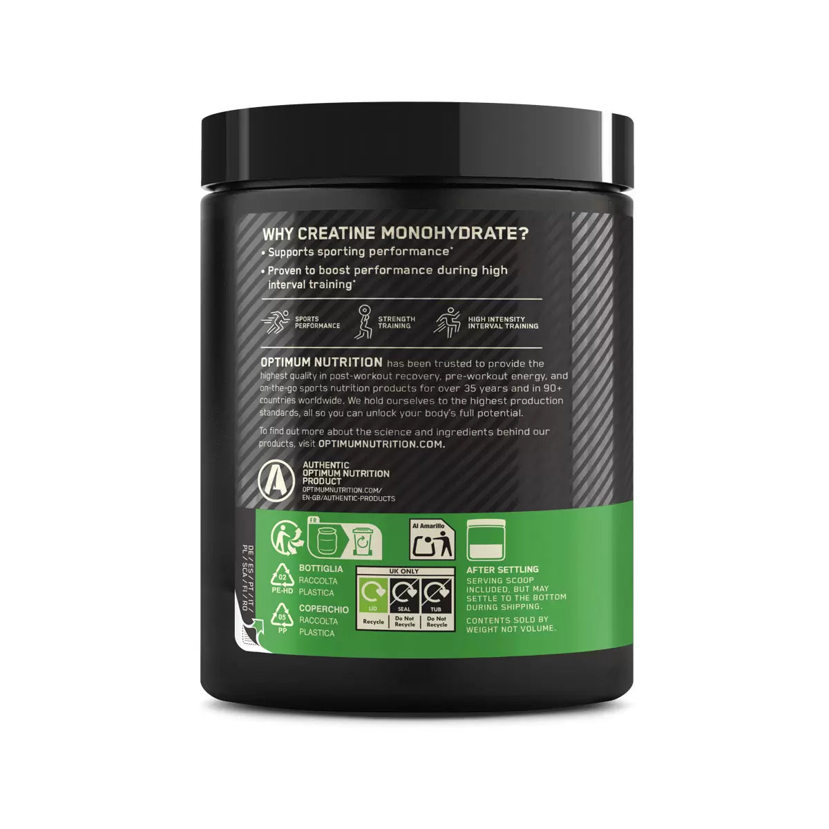 Optimum Nutrition Micronised Creatine Powder - Blue Raspberry 2 x 360g