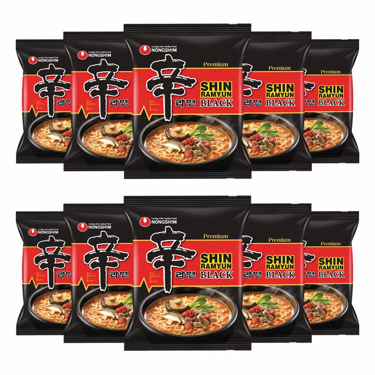 Nongshim Shin Ramyun Black Noodles, 10x130g