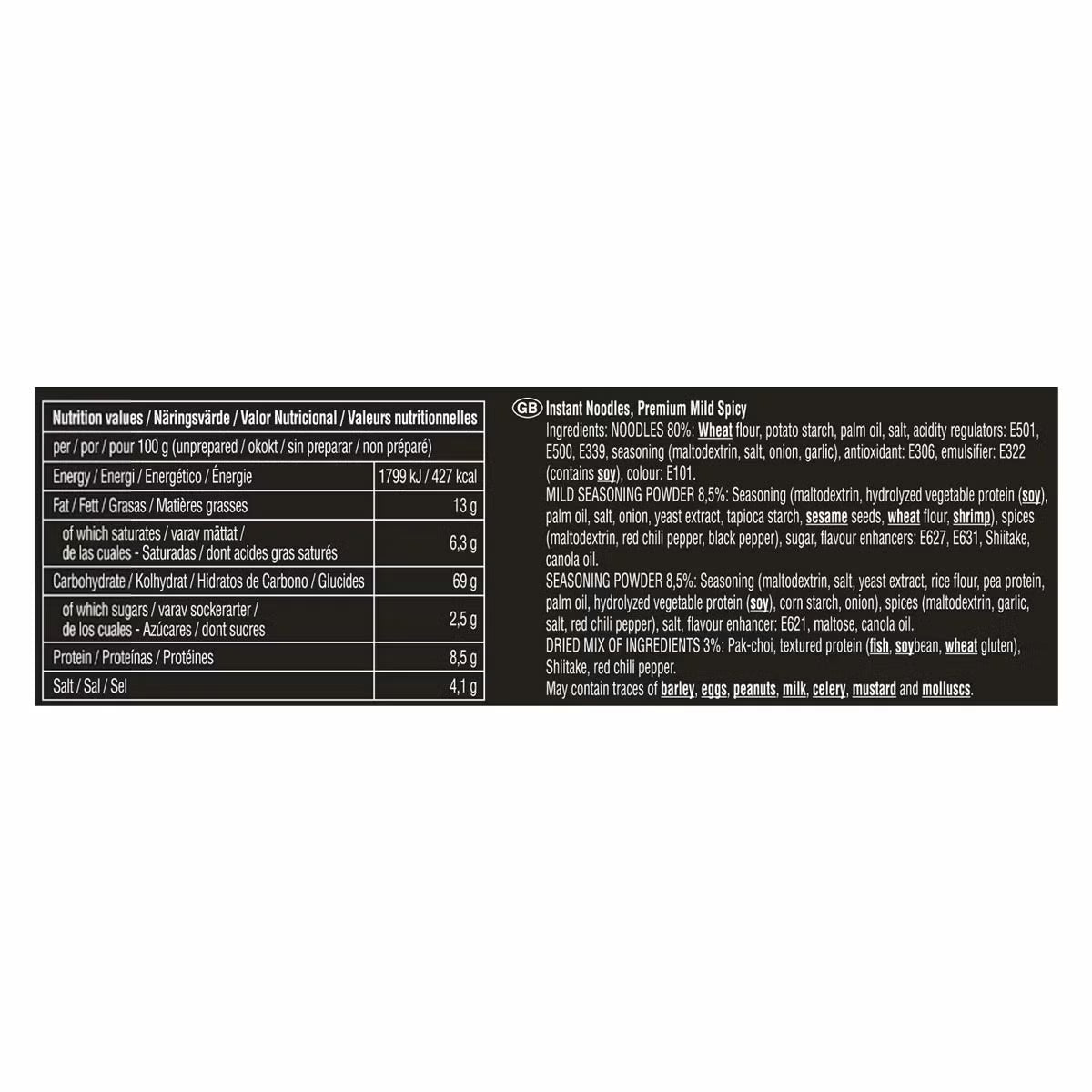Nongshim Shin Ramyun Black Noodles, 10x130g