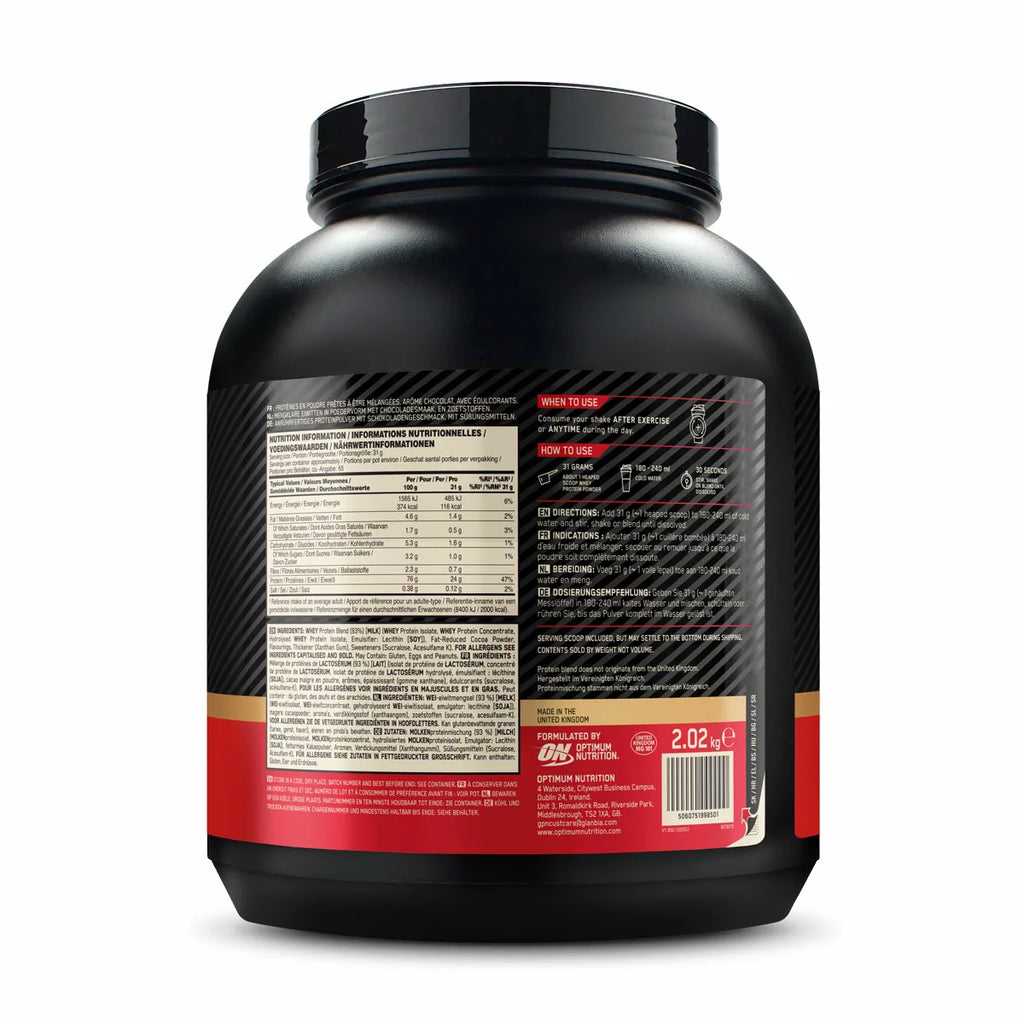 Optimum Nutrition Gold Standard Chocolate Whey Powder, 2kg