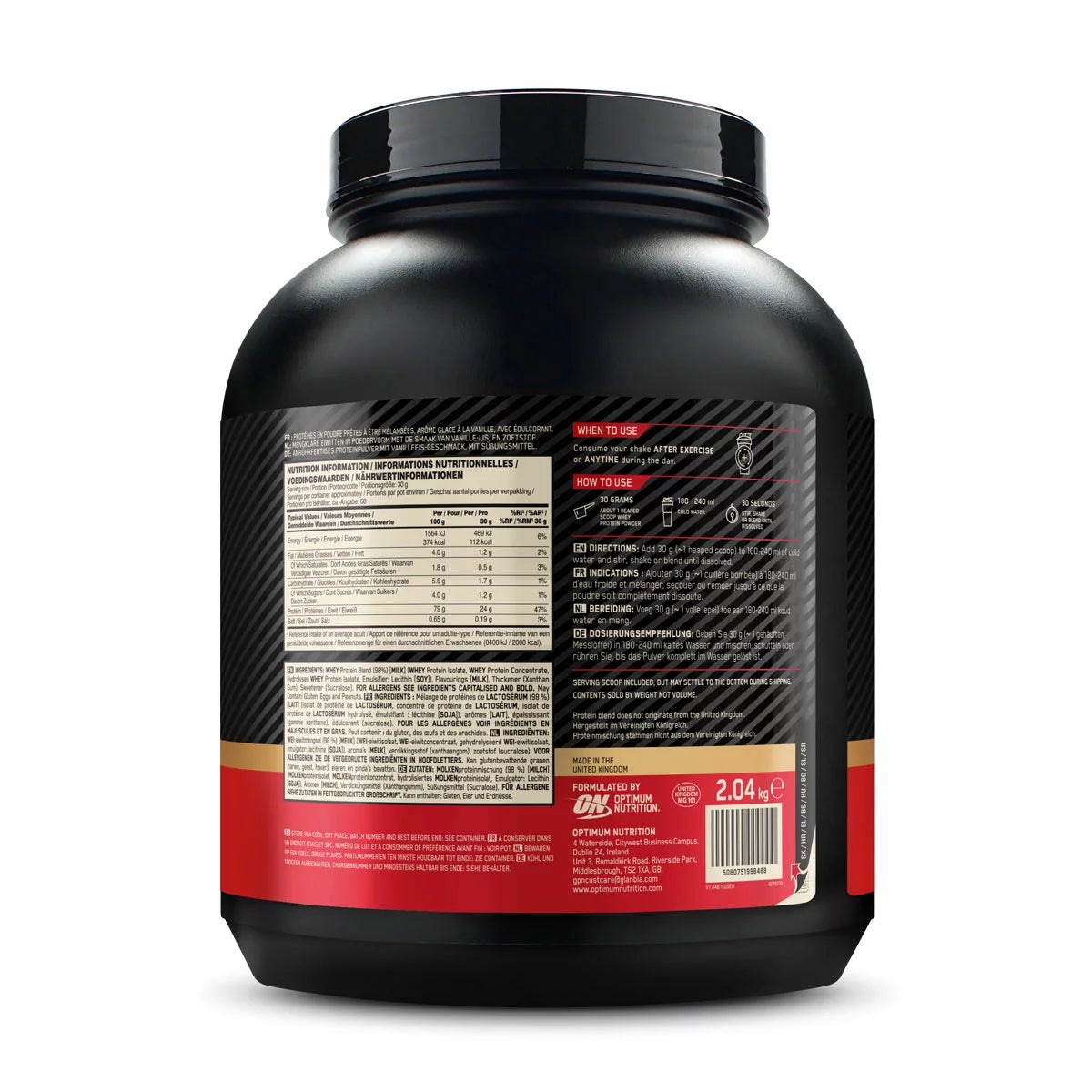 Optimum Nutrition Gold Standard Whey Powder Vanilla, 2kg