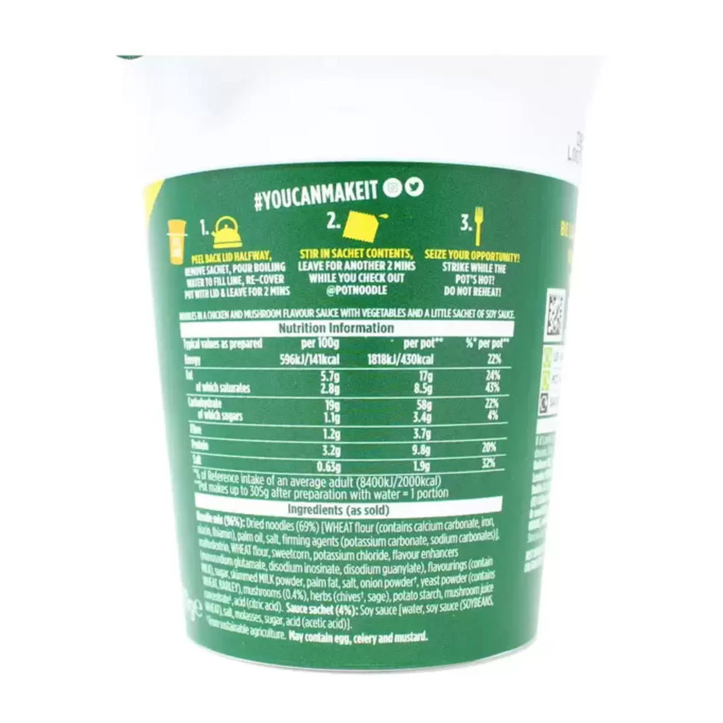 Pot Noodle Chicken & Mushroom Flavour, 12 x 90g